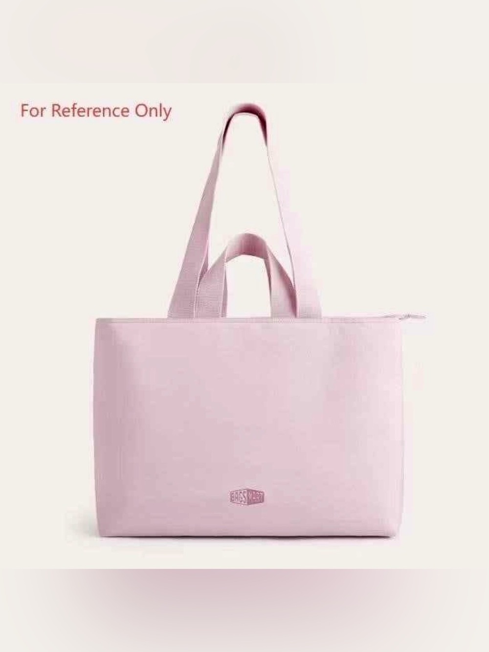 Soft Pink Canvas Tote Bag with Dual-Strap Carry